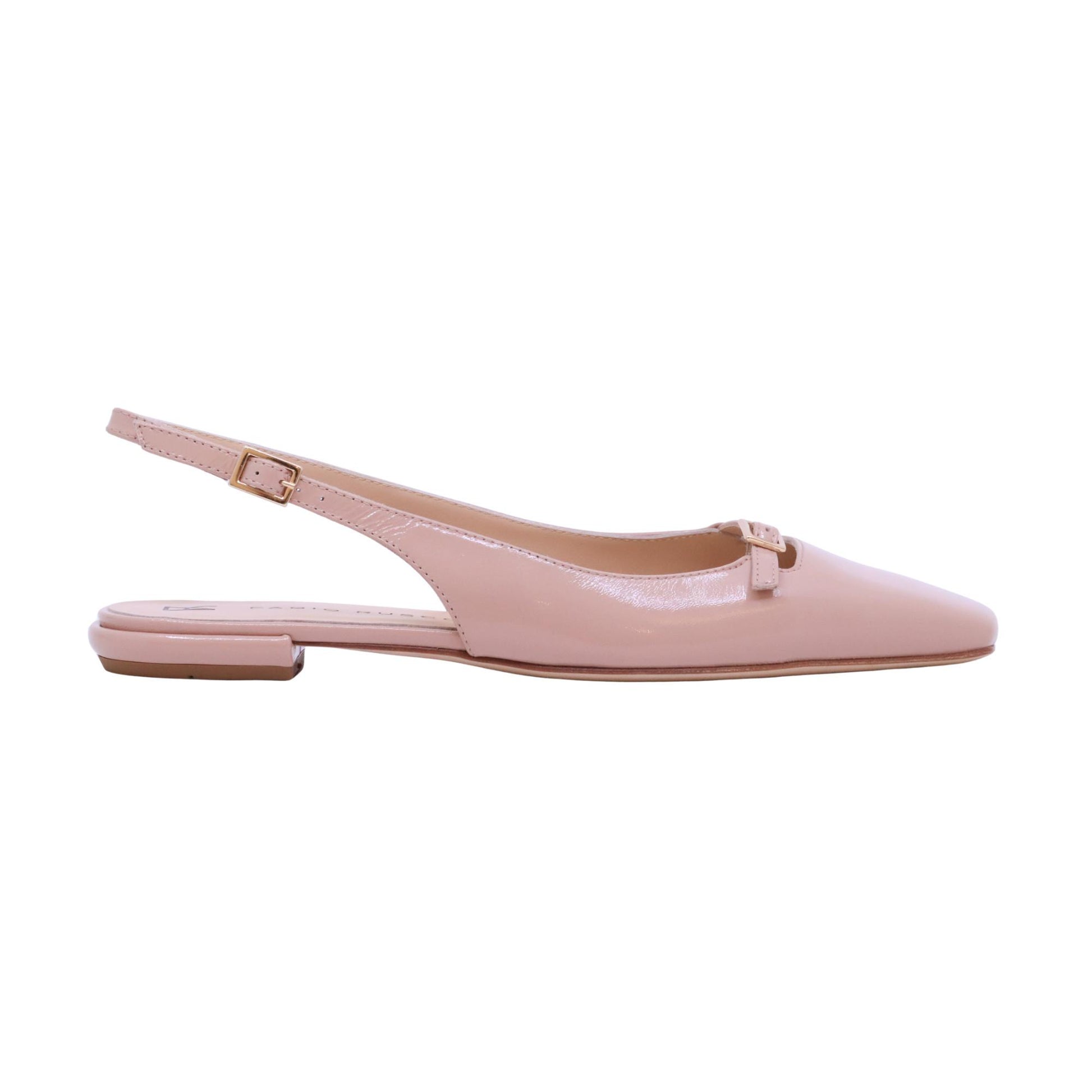 Fabio Rusconi S6758 slingback donna in pelle verlux contour nude con suola in cuoio 