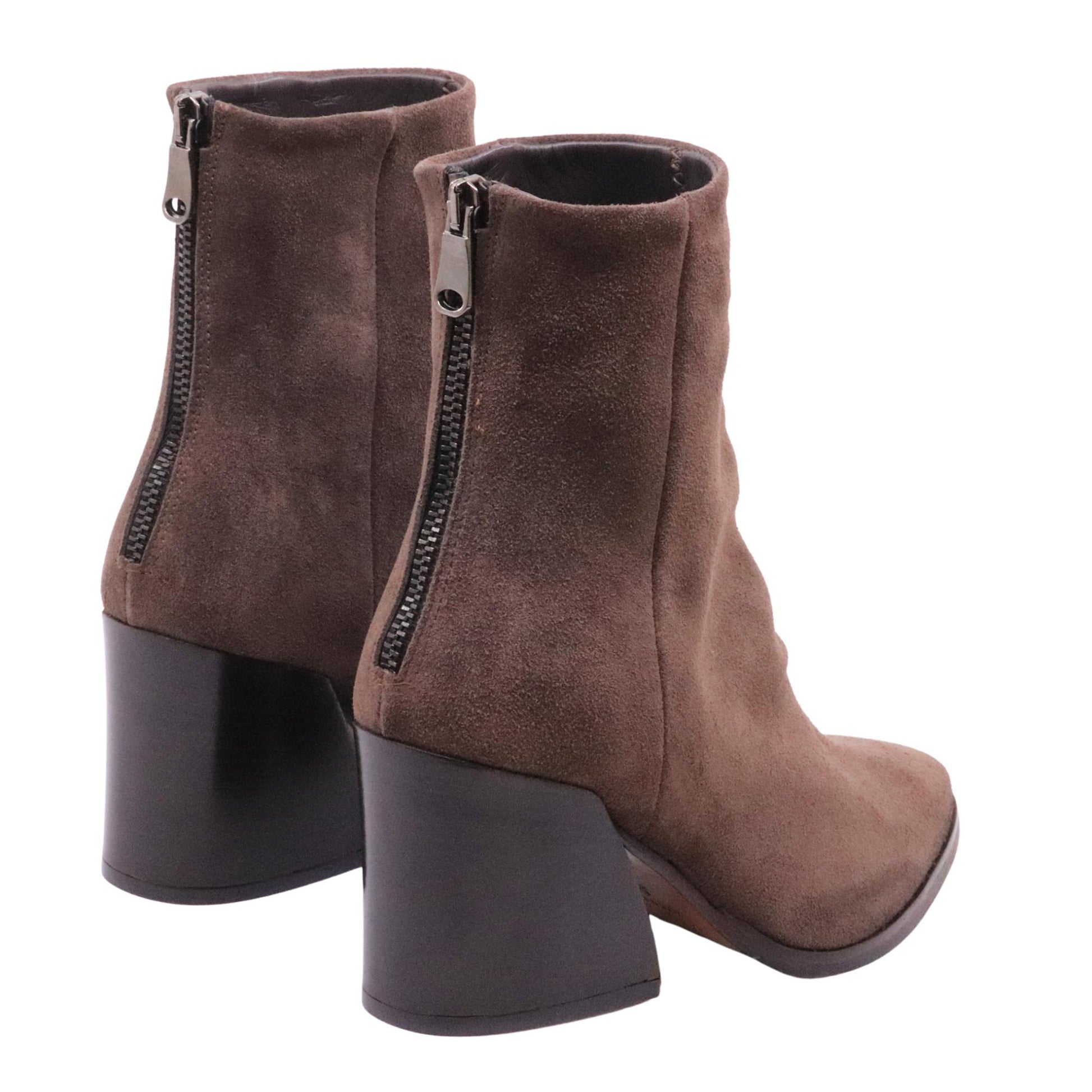 Curiositè 1636 stivaletto donna pelle scamosciata caffè 