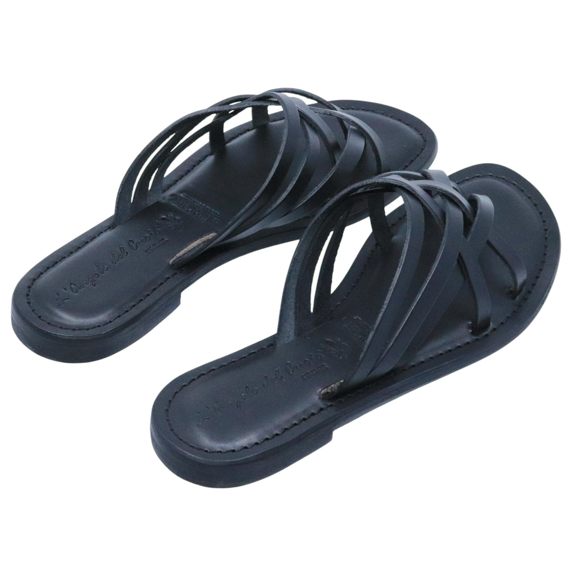 Sandalo donna L'angolo del cuoio Firenze 4409 in pelle nero 