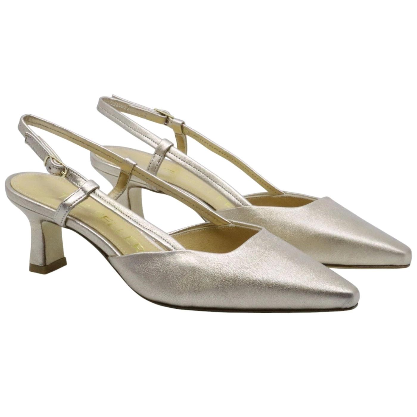 Slingback donna The Seller EN809 in pelle champagne 