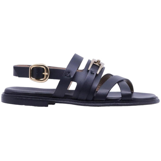 Sandalo donna Triver Flight 725 in pelle nera 