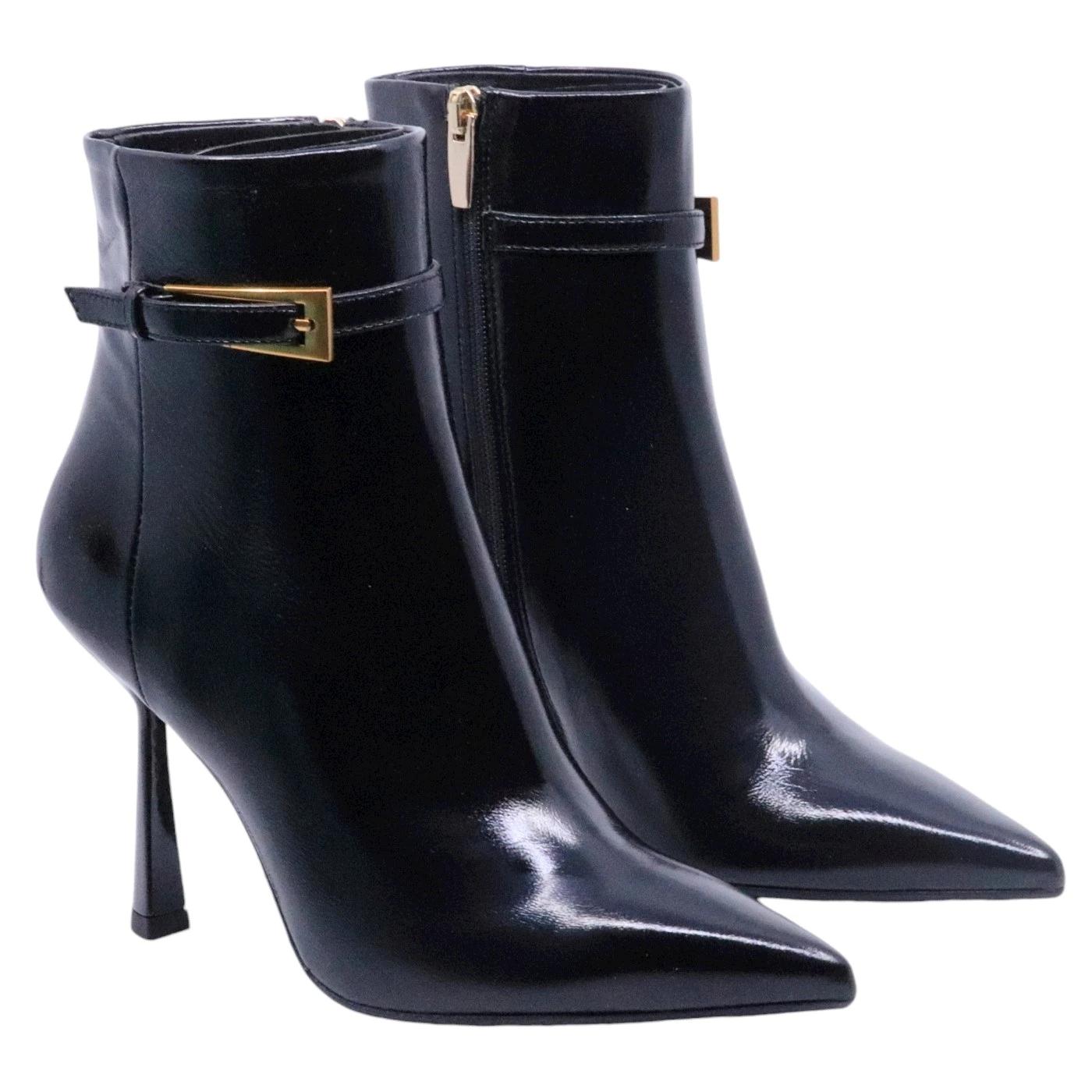 Stivaletto donna Chantal 1962 2364 in pelle verlux nera 