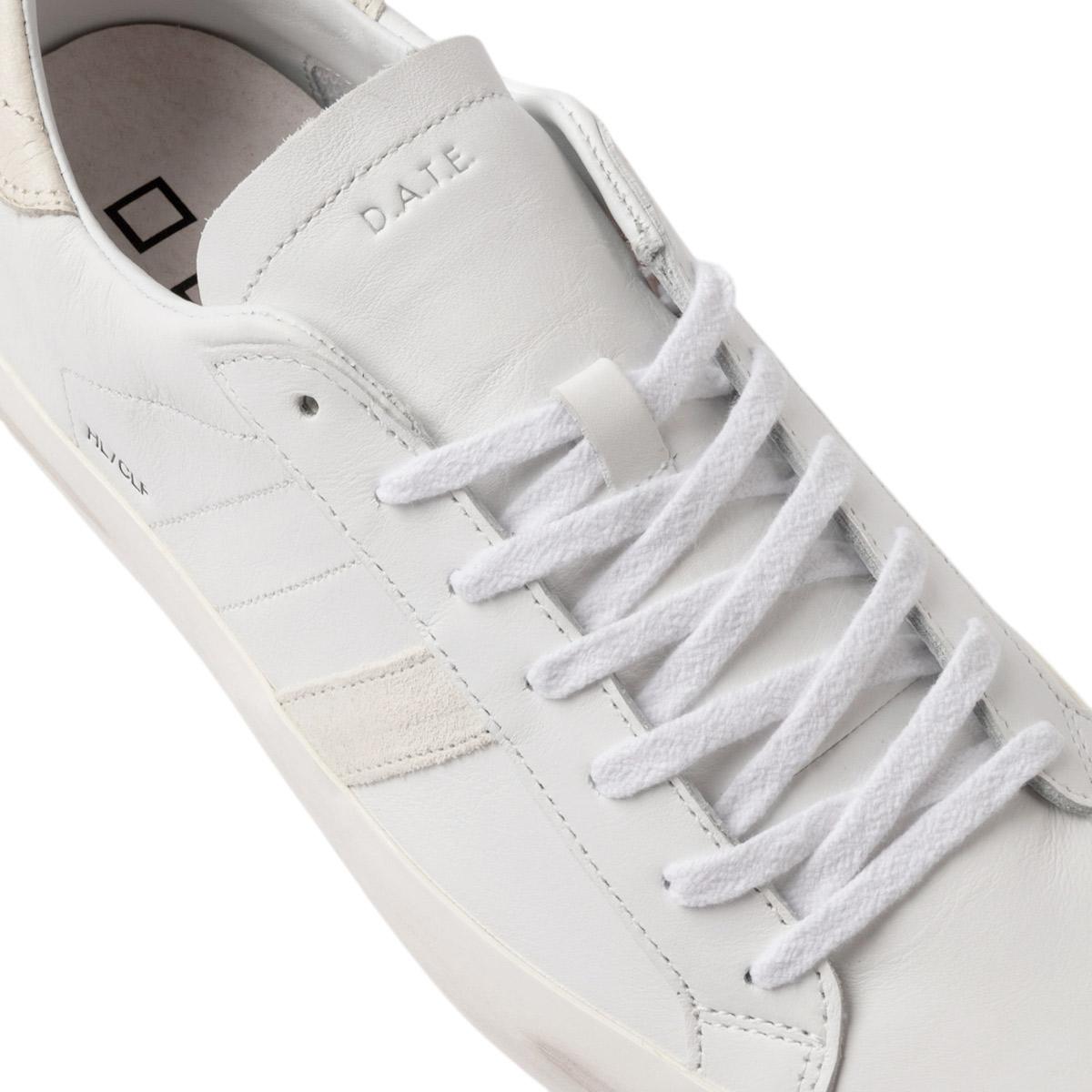 DATE Hill Low Calf White Milk HL CA IM sneaker uomo in pelle bianca 
