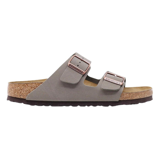 Birkenstock Arizona Birkibuc Stone sandalo doppia fibbia Narrow Fit 