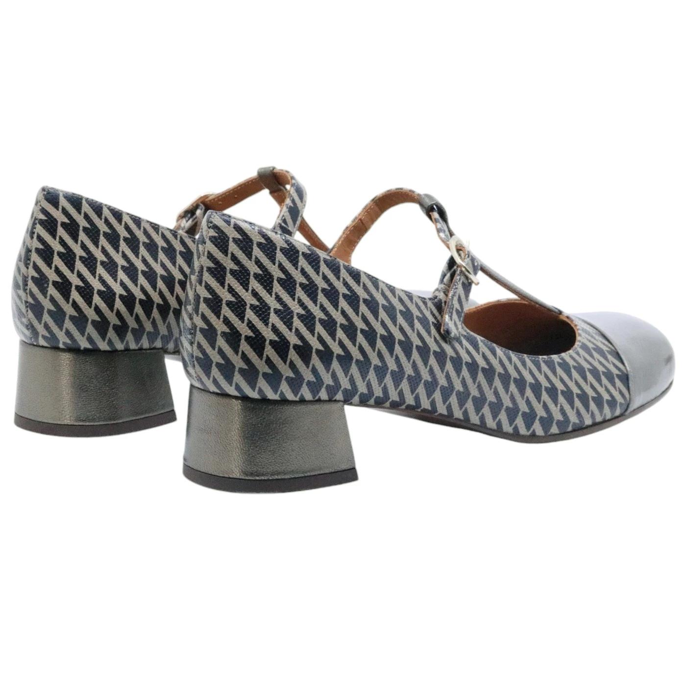 Scarpe mary jane Chie Mihara Revita45 in pelle grigio lucida 
