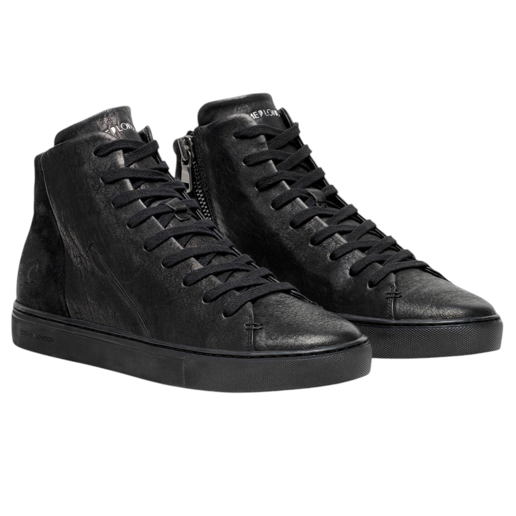 Crime London 11670 High Top Essential sneaker uomo in pelle nera 