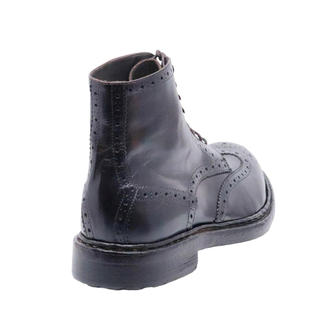 Crispiniano 6090 stivaletto da uomo in pelle di colore marrone 