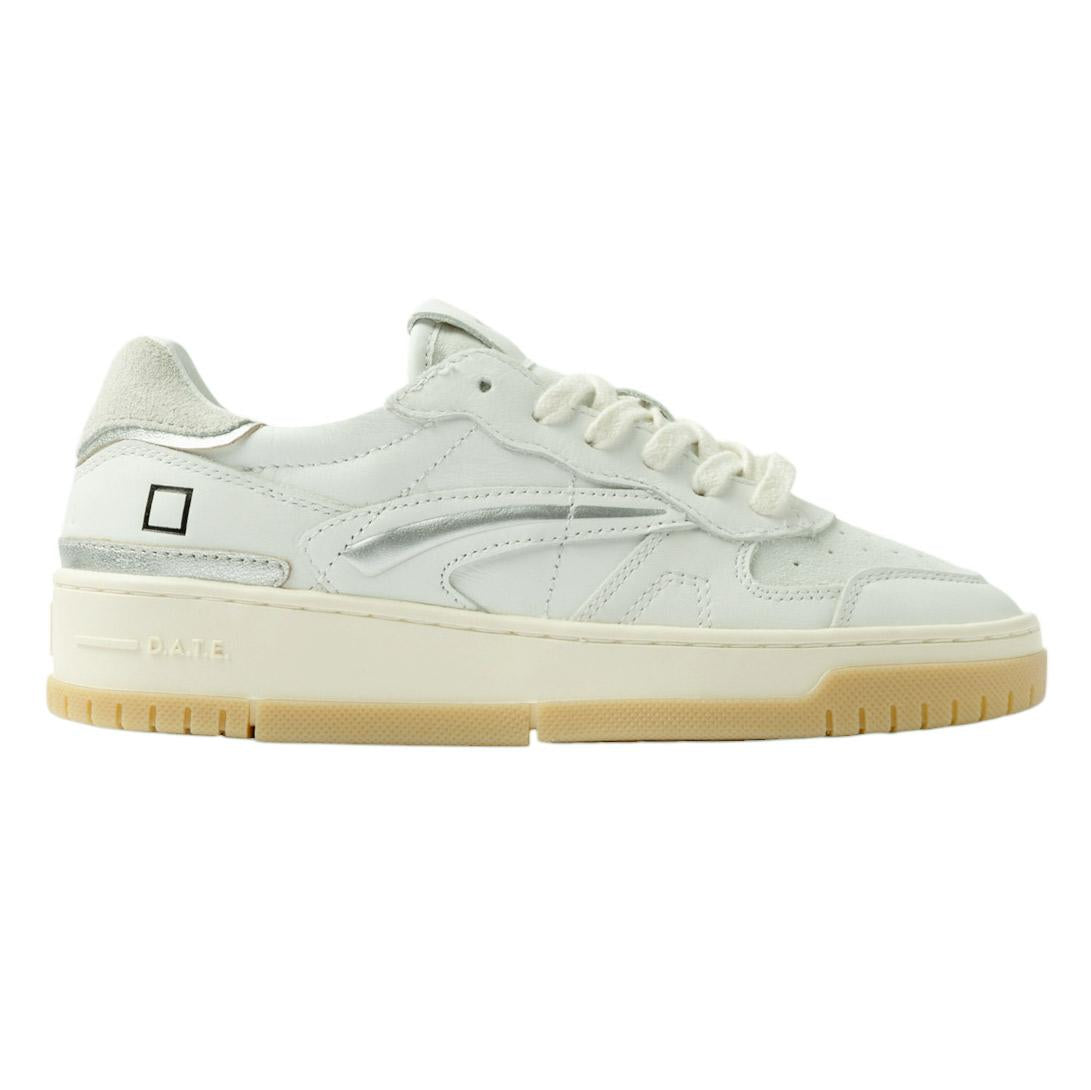 DATE Torneo Pure Calf White TP CA WH sneaker donna in pelle bianca 