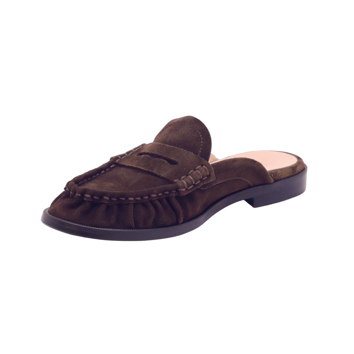 Triver Flight 842-06 Softy Ebano sabot donna in camoscio marrone con suola in cuoio 