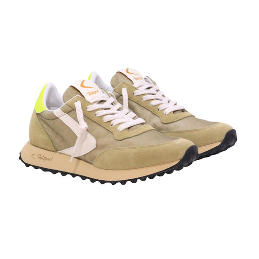 <BR/><BR/><BR/><BR/><BR/>Valsport Start Heritage Fluo sneaker uomo in nylon verde oliva e camoscio<BR/> 