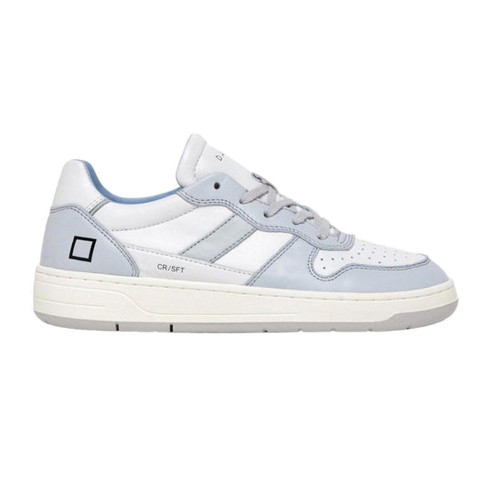 DATE Court 2.0 Soft White Cloud C2-SF-ID sneaker donna in morbida pelle bianca e azzurra 