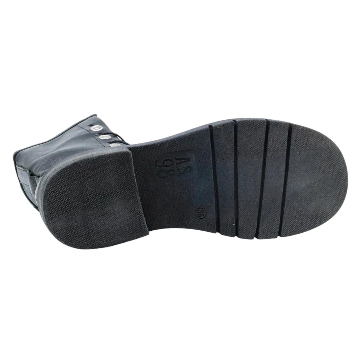 Anfibio donna AS98 B81201 in pelle nera 