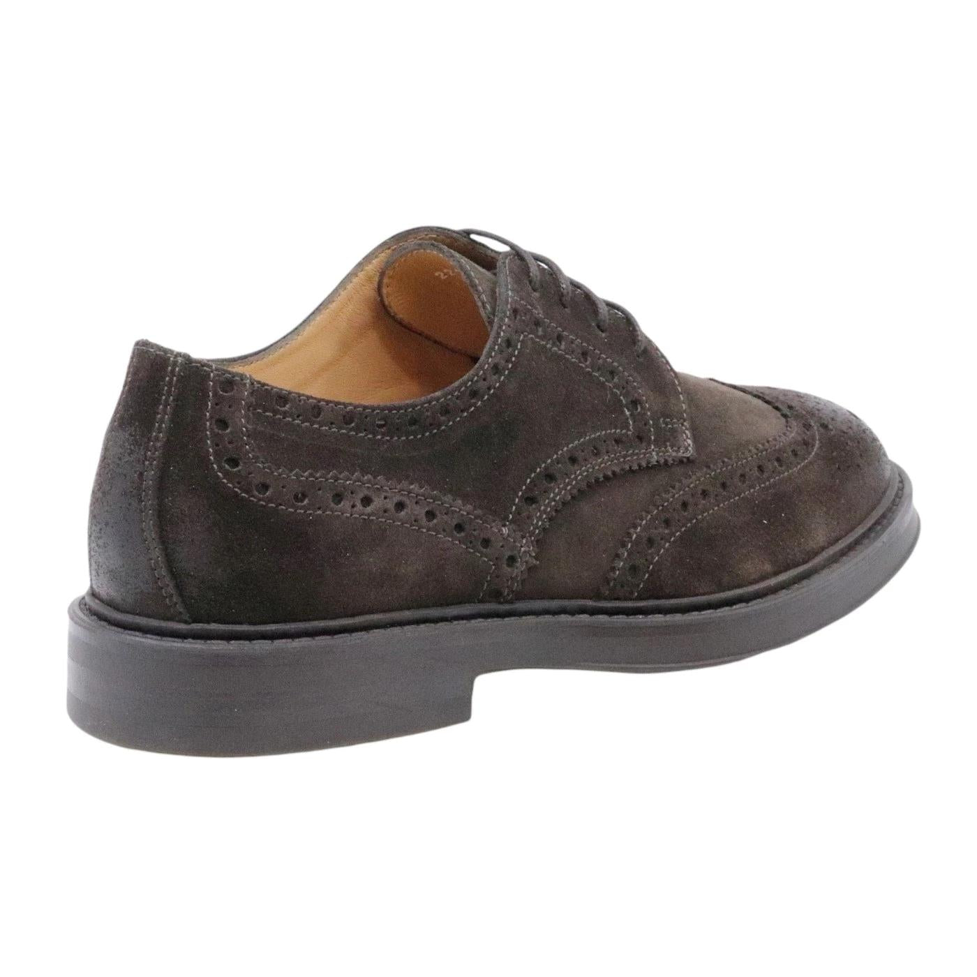 Antica Cuoieria 22192 scarpa imperiale da uomo in pelle scamosciata di colore marrone 