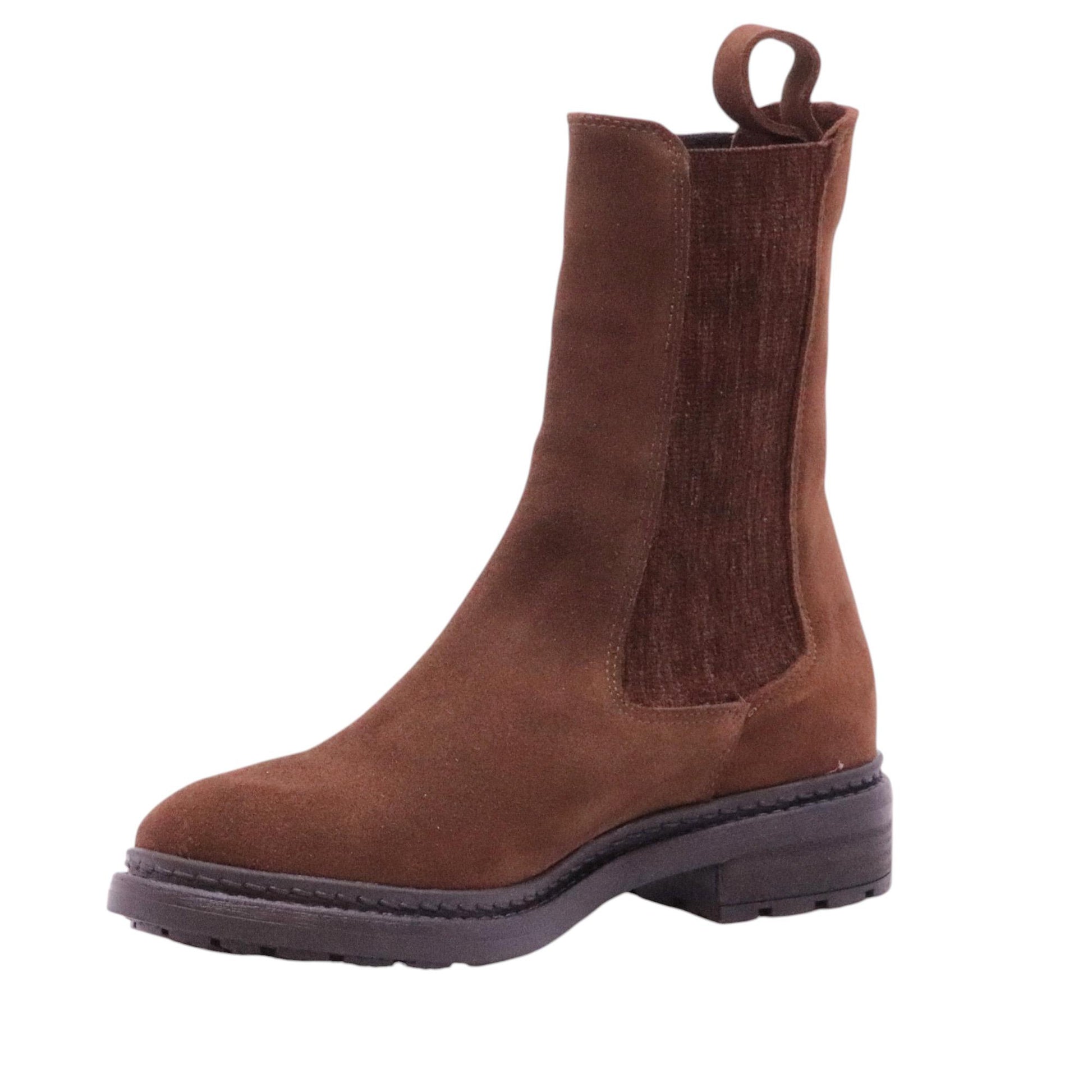 The Seller MW594 chelsea boot donna in camoscio marrone 