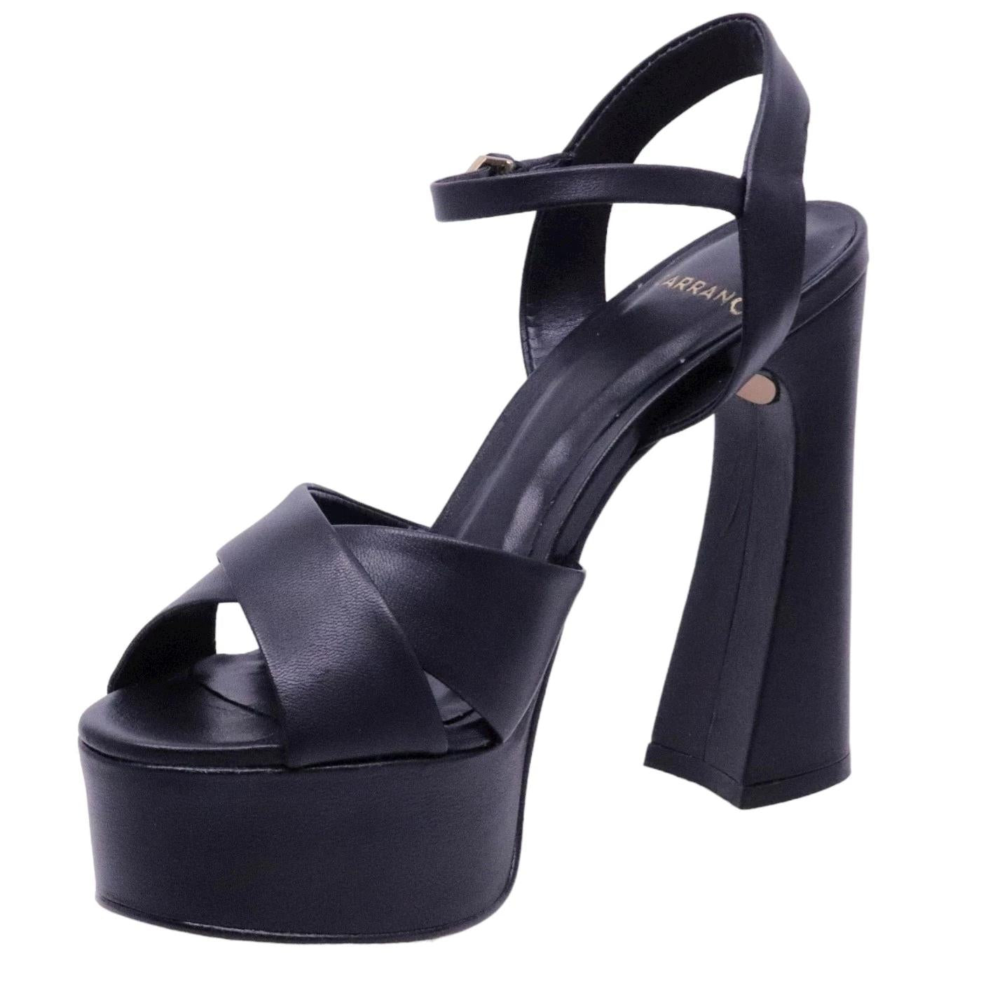 Sandalo donna Carrano 652003 in pelle nera 