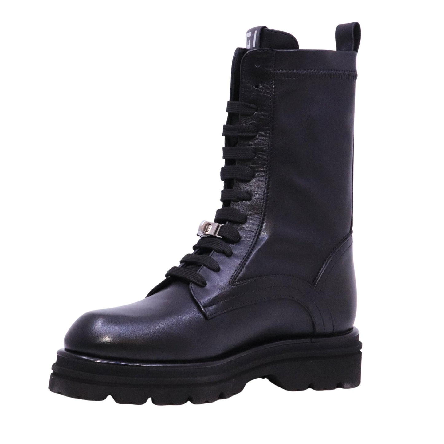 Gio+ Mia06C anfibio donna in pelle elasticizzata nera 