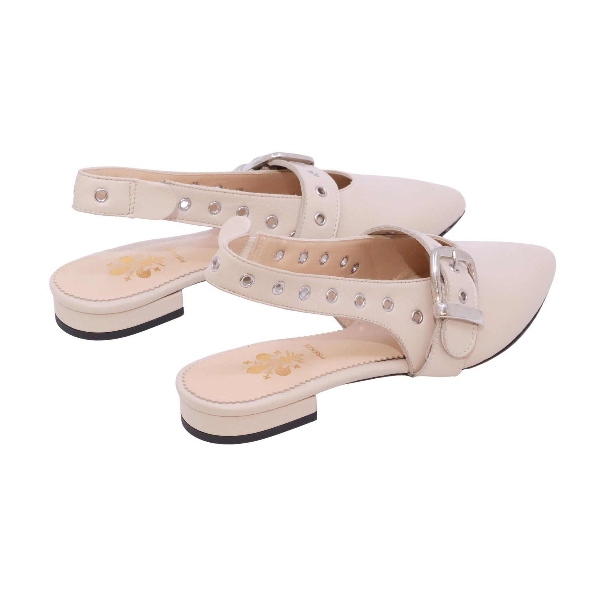 Jaffè 655 slingback donna in pelle avorio 