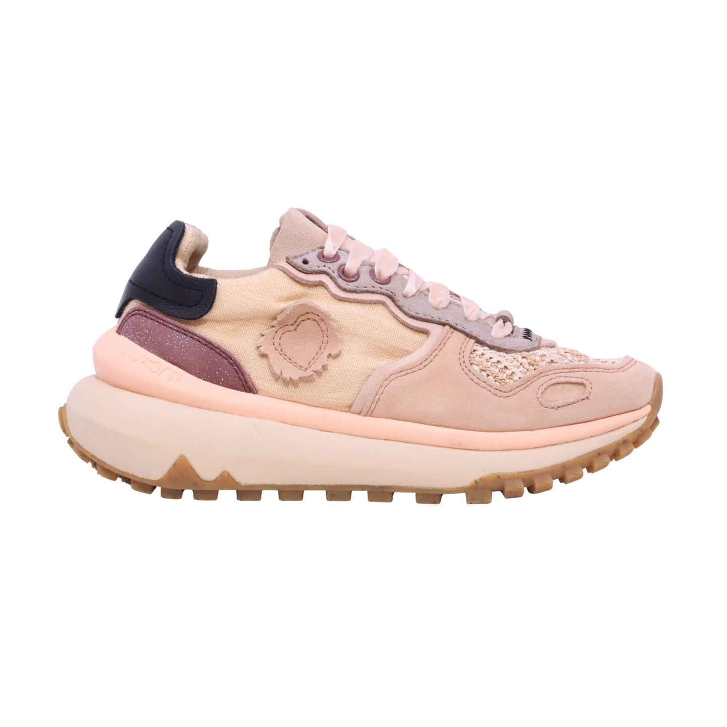 Satorisan Chacrona Metta Linen Safiya sneaker donna in camoscio e tessuto rosa 