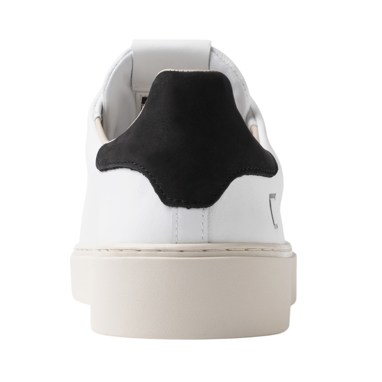 DATE Levante Calf White Black LV-CA-WB sneaker uomo in pelle bianca con talloncino nero 