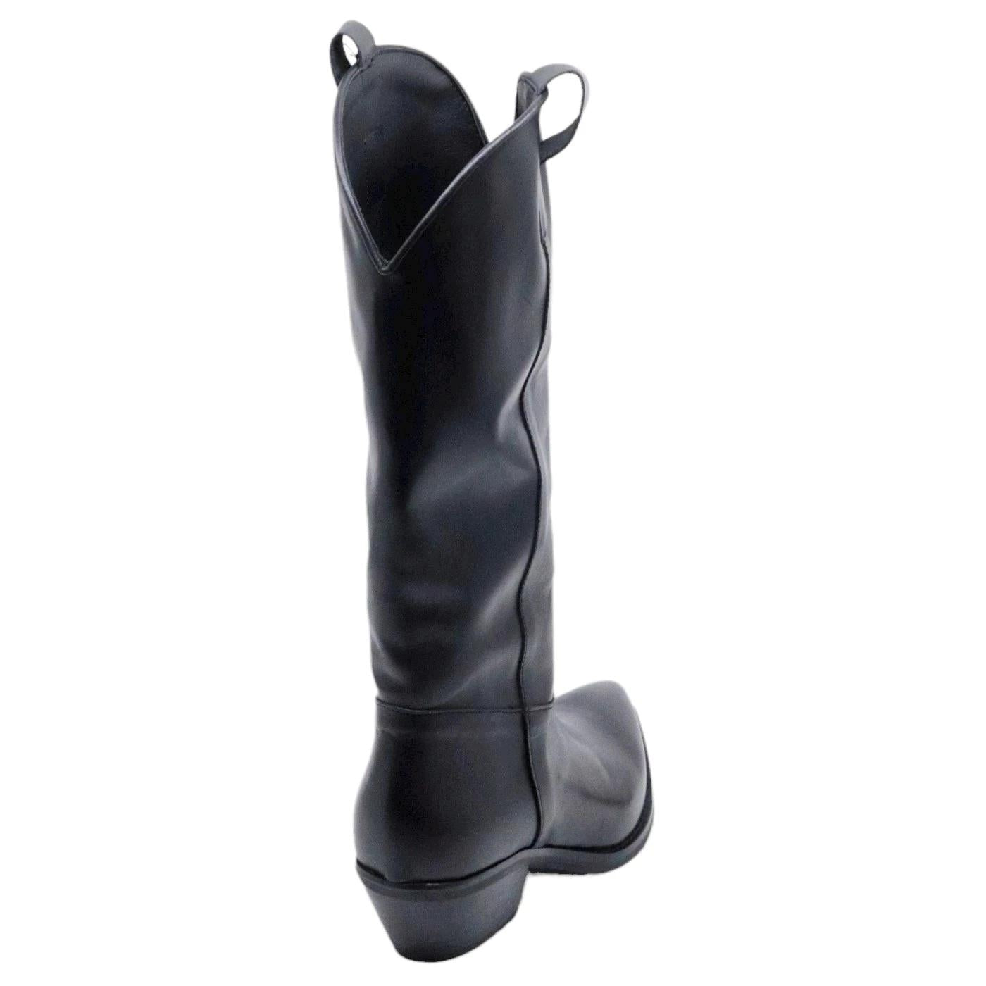 Texano donna Ranyé Jennifer realizzato in pelle nappa di colore nero 
