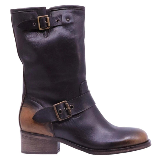 Stivale Biker donna Curiositè 2320 in pelle marrone 