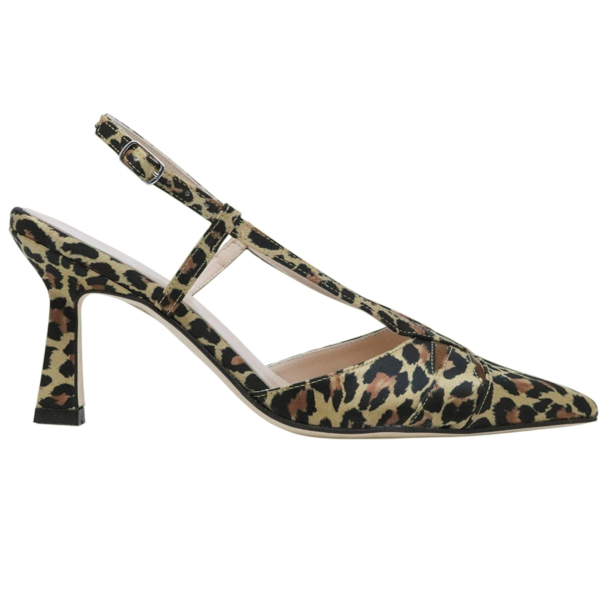 Slingback donna Anna F 1863 in tessuto maculato 