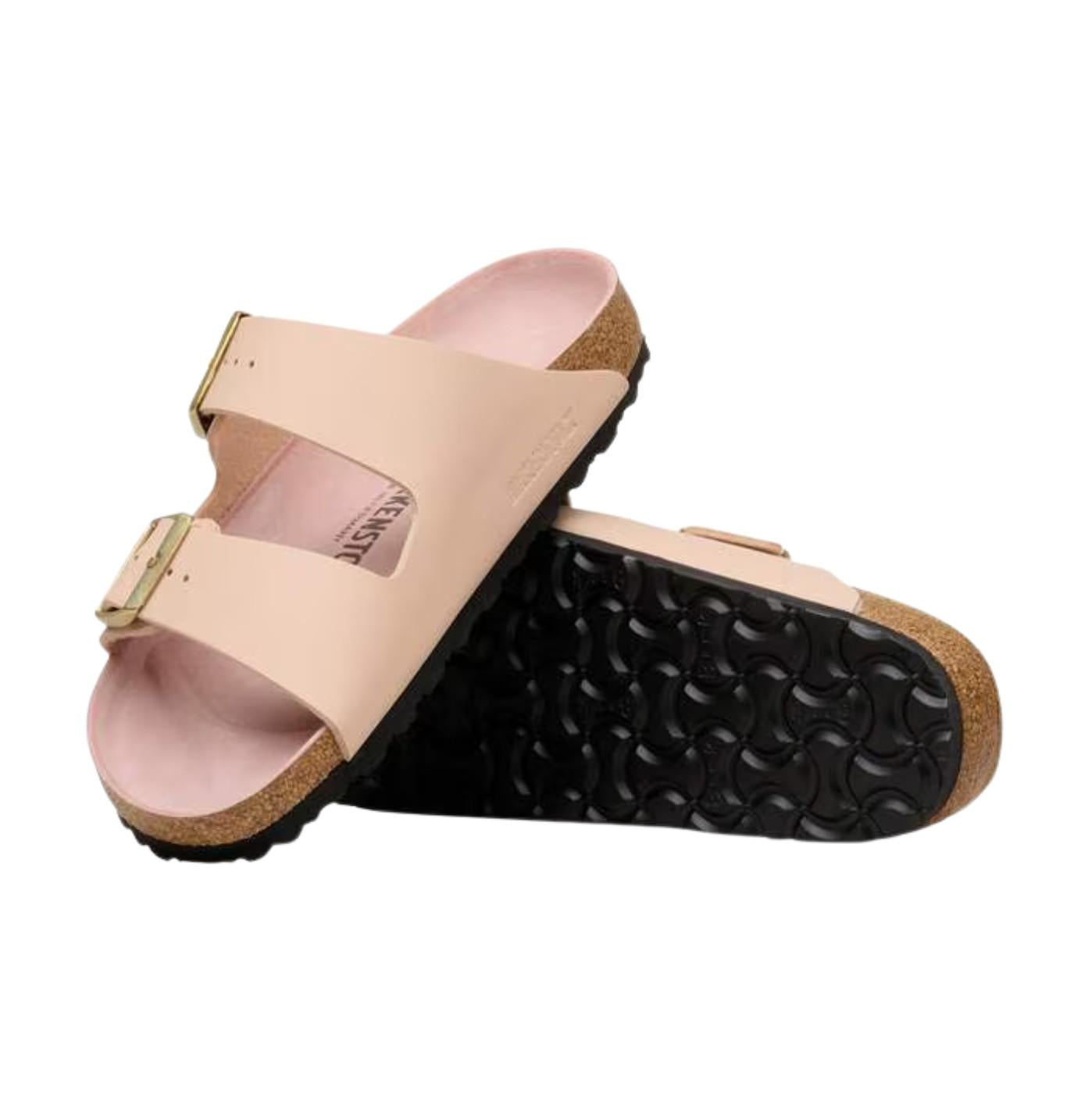Birkenstock Arizona Triple Pink sandalo donna in Birko-Flor rosa con doppia fibbia 