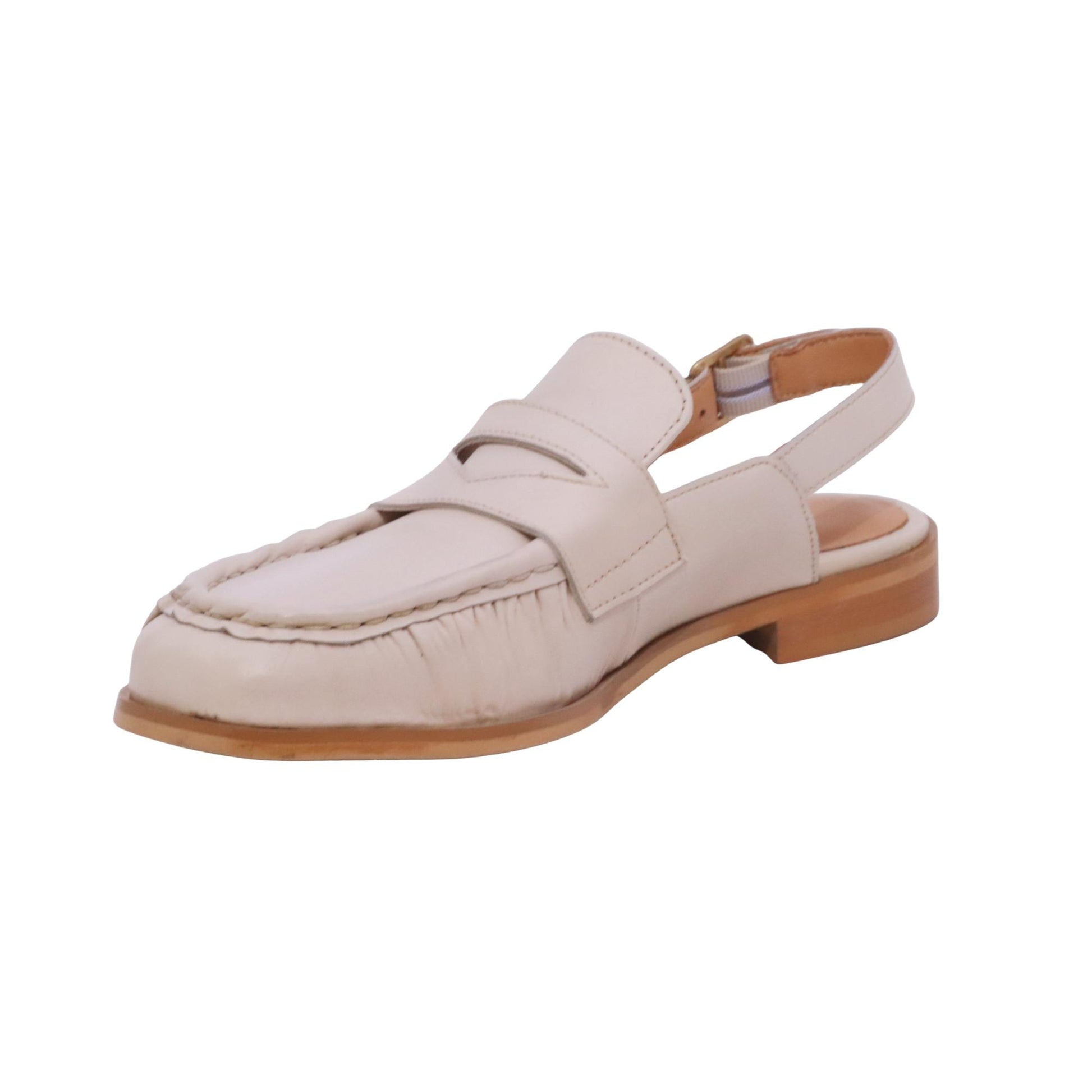 Mjus N13106 Cleo mocassino a slingback donna in pelle beige 