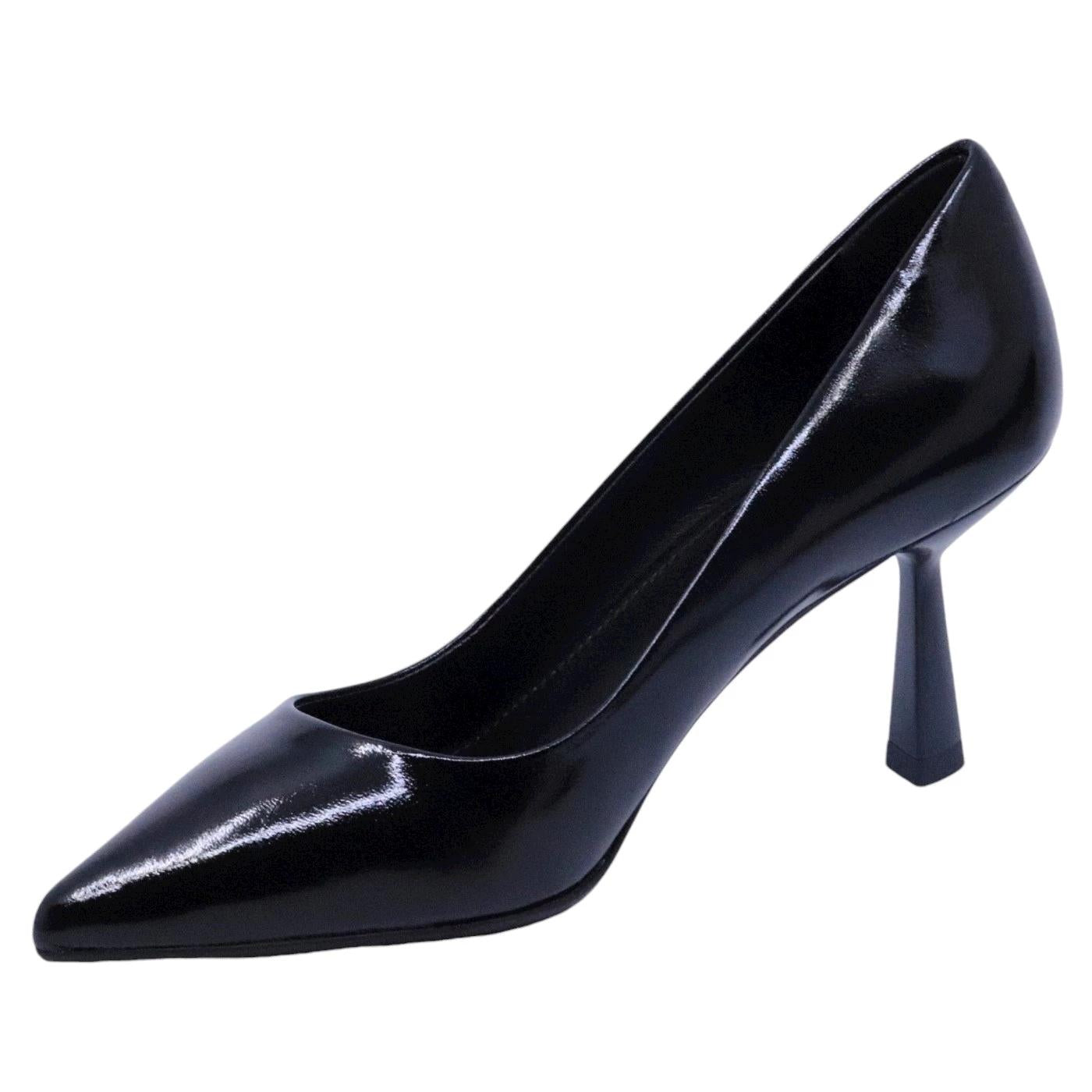 Décolleté donna Chantal 1962 2471 in pelle verlux nera 