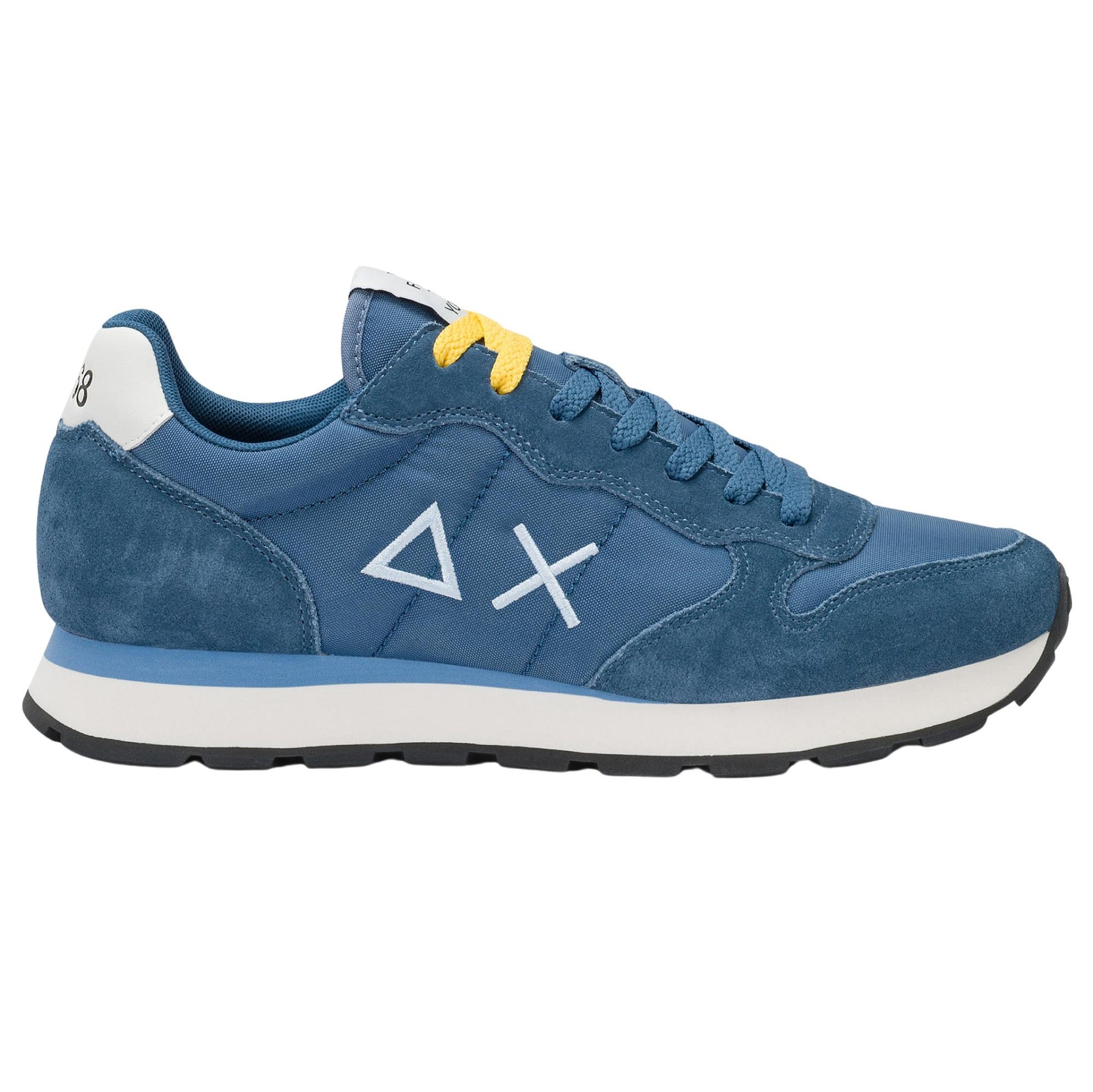 Sun68 Tom Solid Z36101 sneaker uomo blu avio scuro in nylon e camoscio 