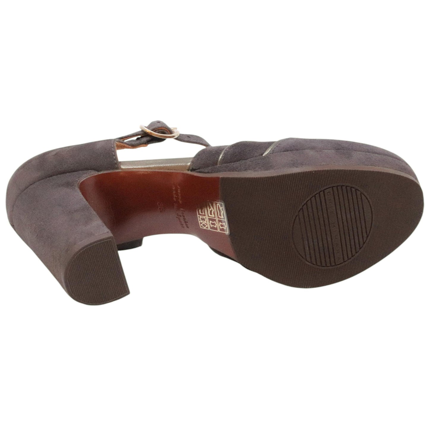 Decolletè Chie Mihara Carini in camoscio taupe e grigio 