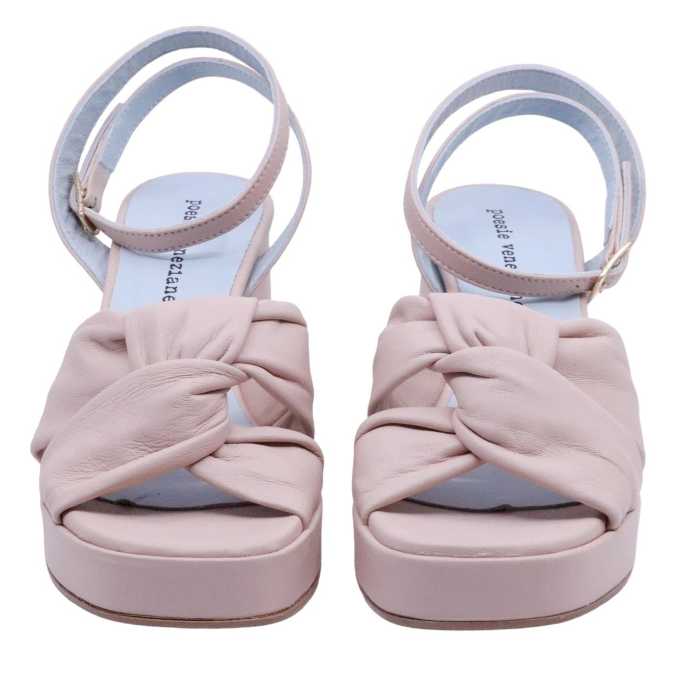 Sandalo donna Poesie Veneziane in pelle di colore nude 