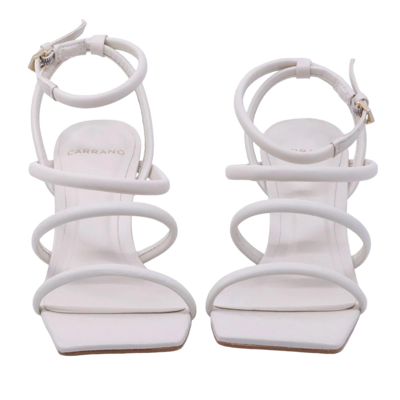 Sandalo donna Carrano 684003 in pelle di colore latte 