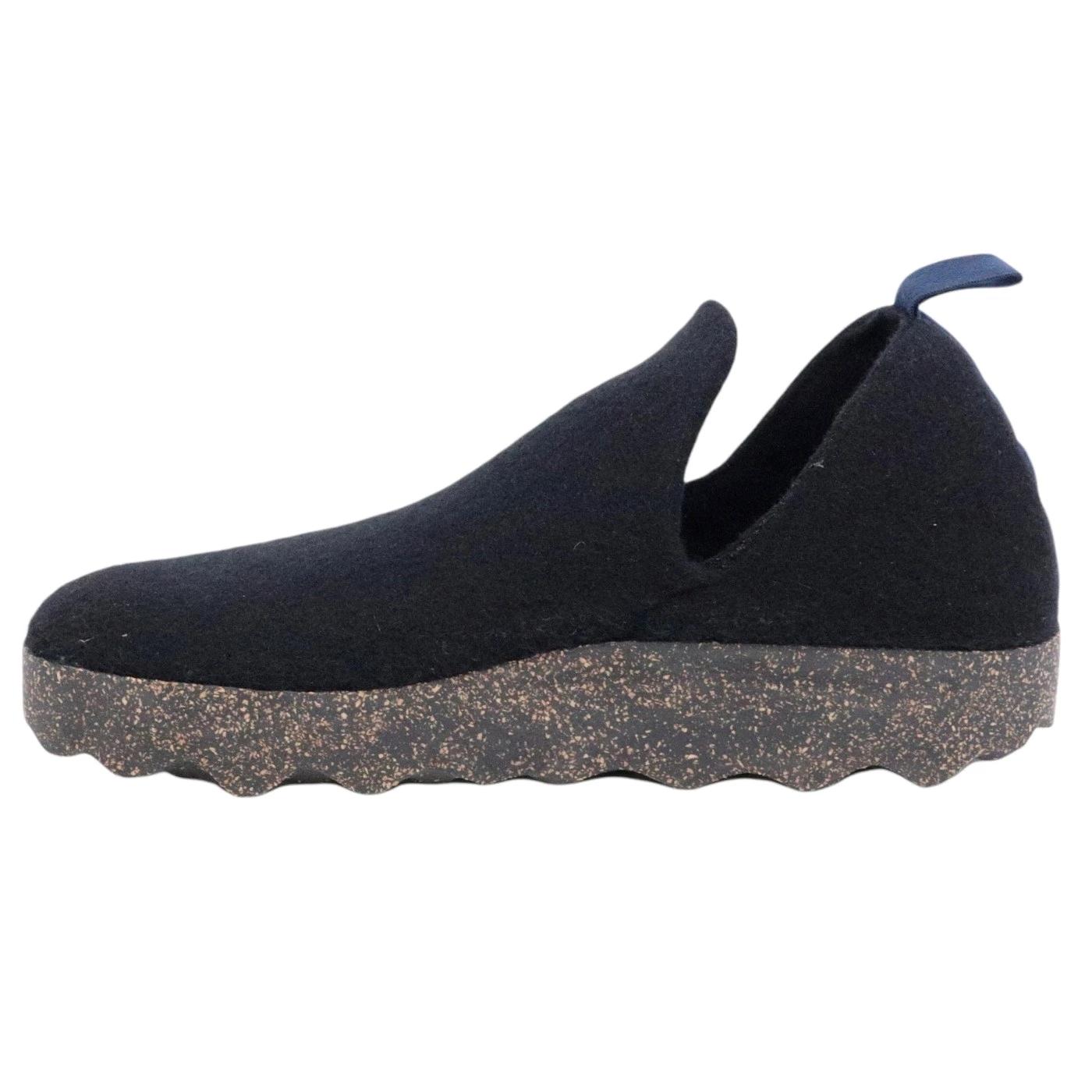 Asportuguesas City scarpa in lana naturale nera 