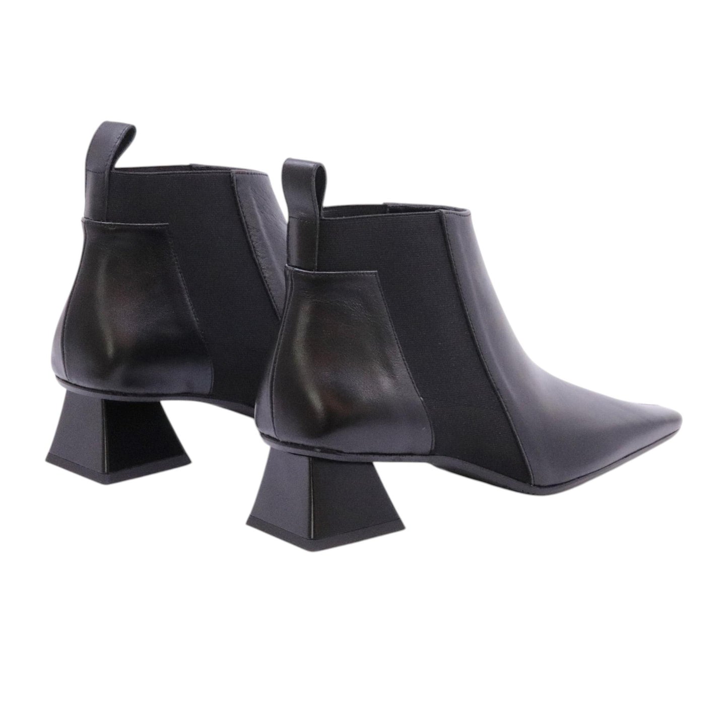 Ras 8284 stivaletto donna in pelle nera con elastici 