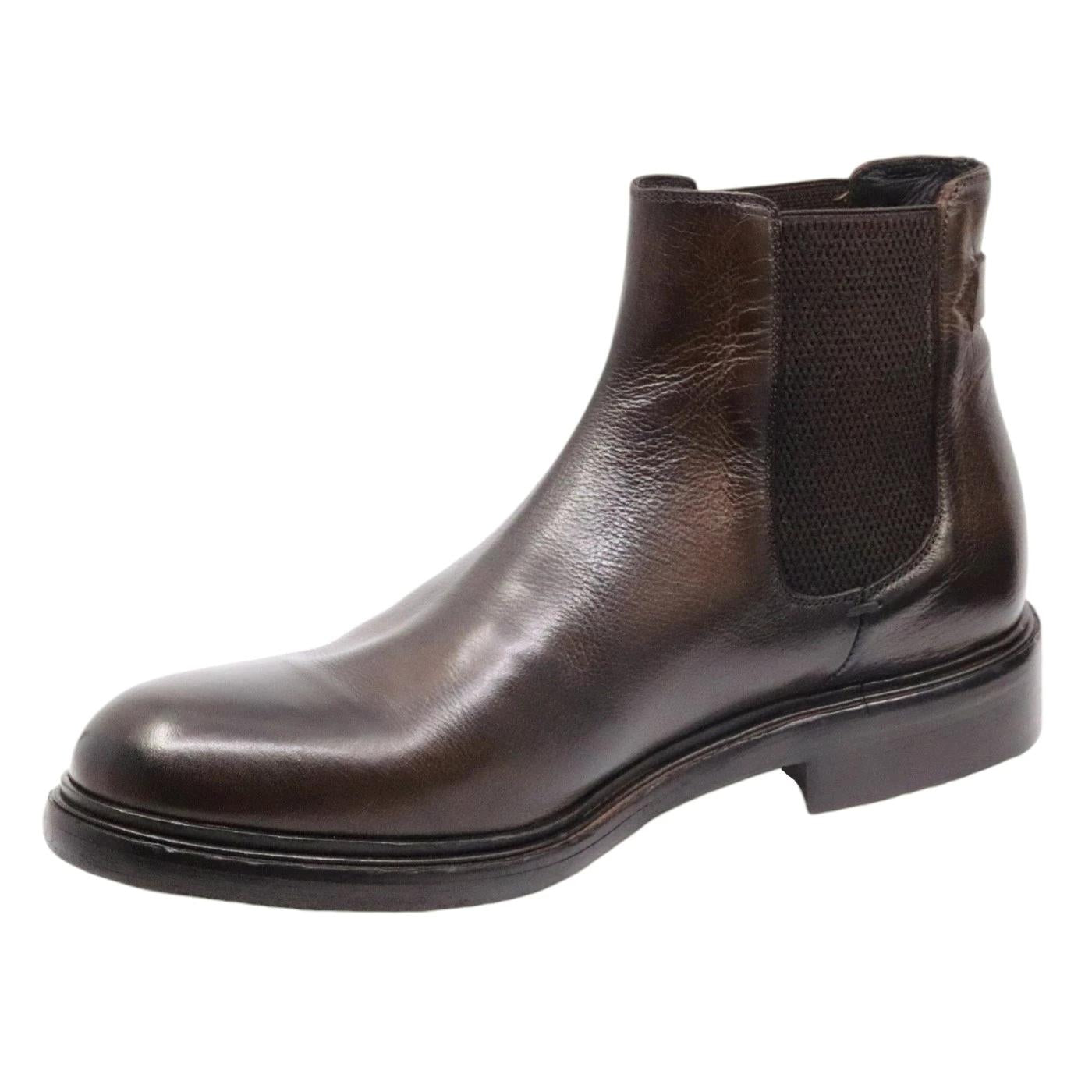 Chelsea Boot uomo Crispiniano 405 in pelle marrone 