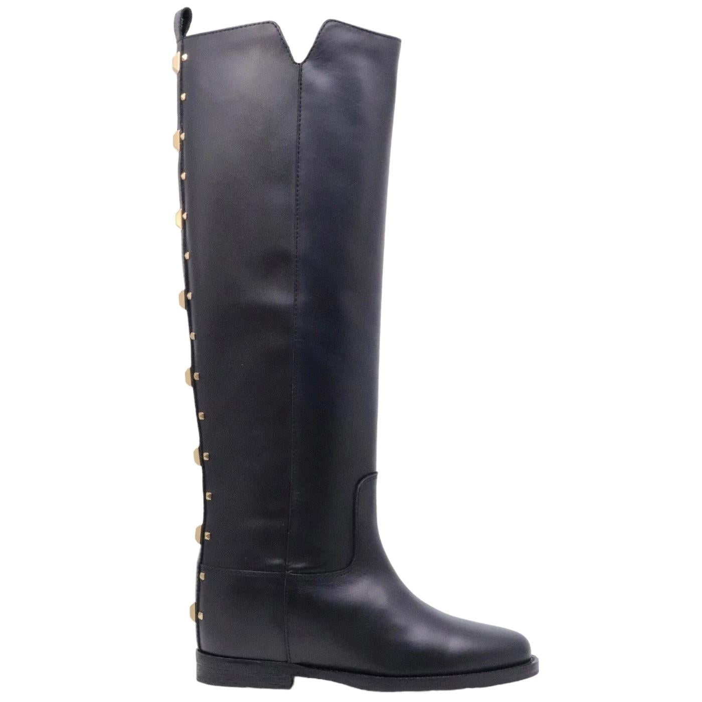 Stivale Via Roma 15 4031 in pelle nera 