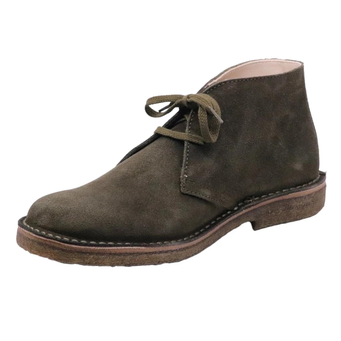 Stivaletto a polacchino Astorflex realizzato in pella scamosciata di colore verde scuro 