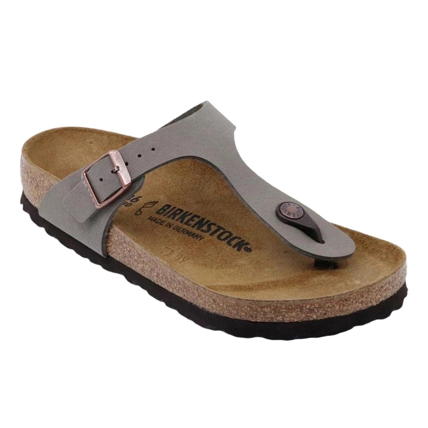 Birkenstock Gizeh Birkibuc Stone sandalo infradito Regular Fit 