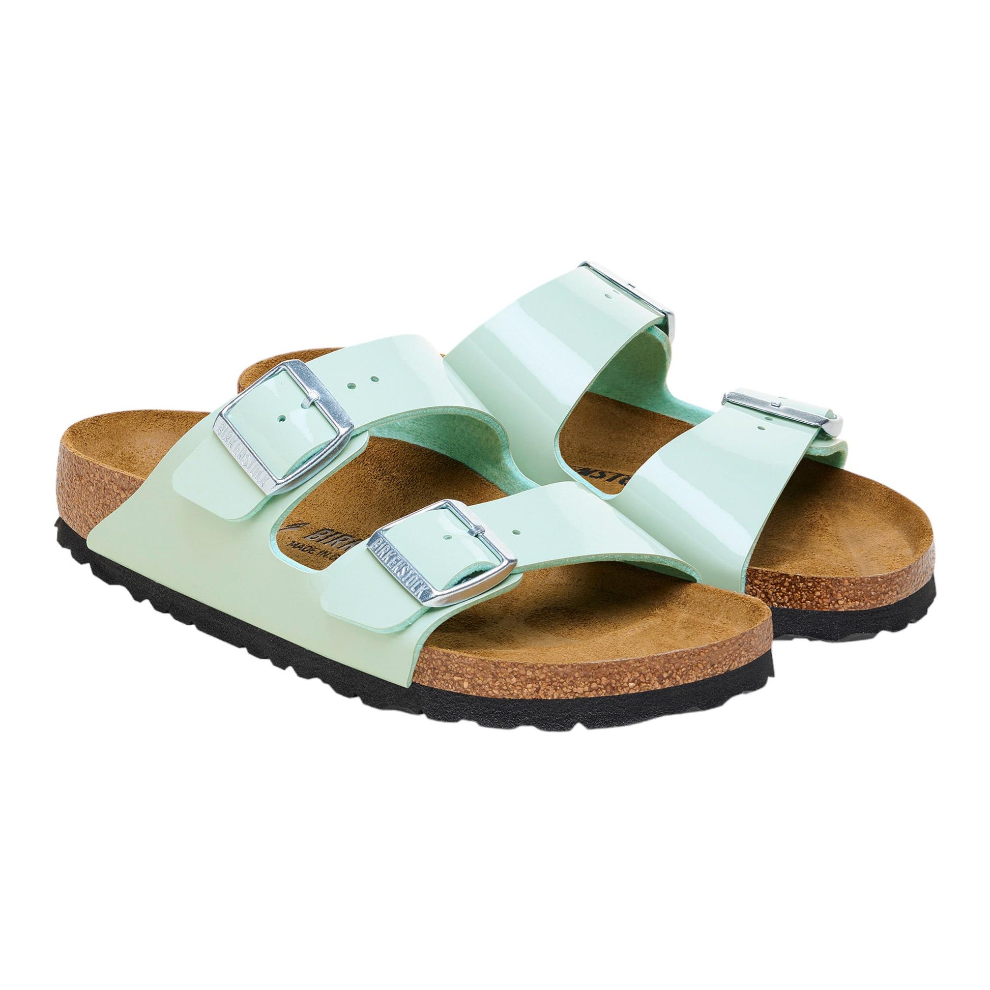 doppia fibbia verde acqua ARIZONA-BFPAT-SUGREENAZZURRO BIRKENSTOCK