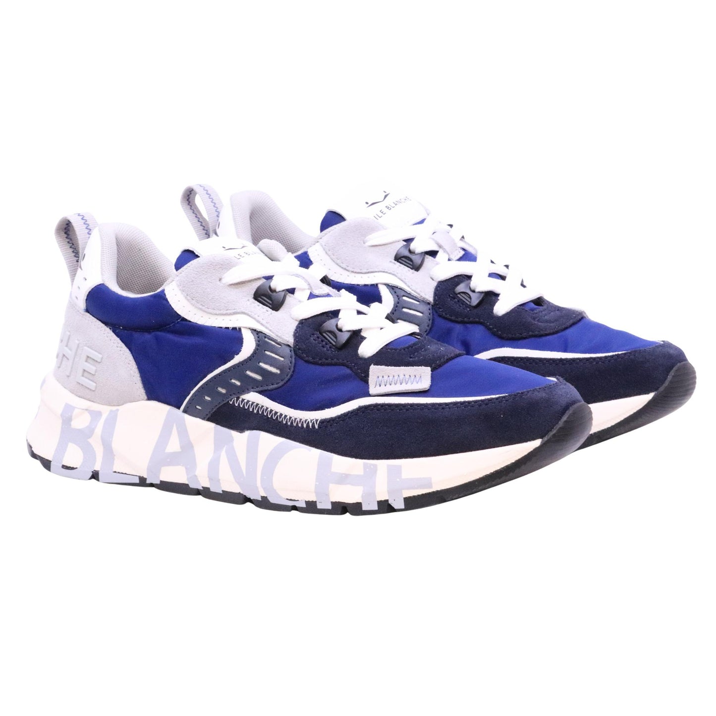 Voile Blanche Club01 sneaker uomo suede nylon blue grey 