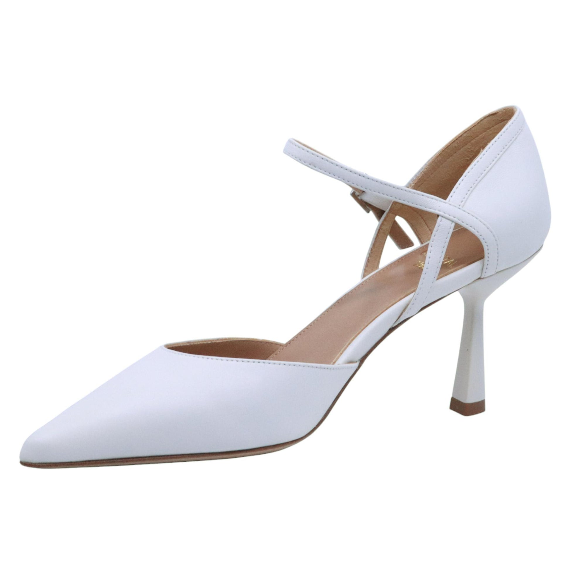 Décolleté donna Chantal 2330 in pelle bianco latte 