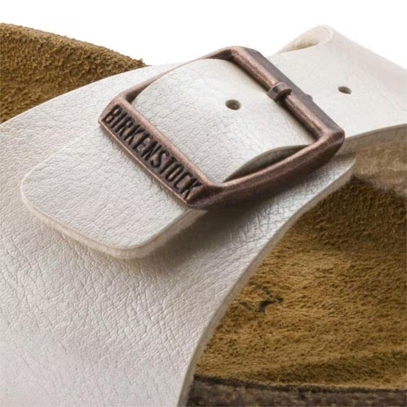 Birkenstock Madrid Graceful Pearl White sandalo donna Birko-Flor bianco perlato narrow fit 