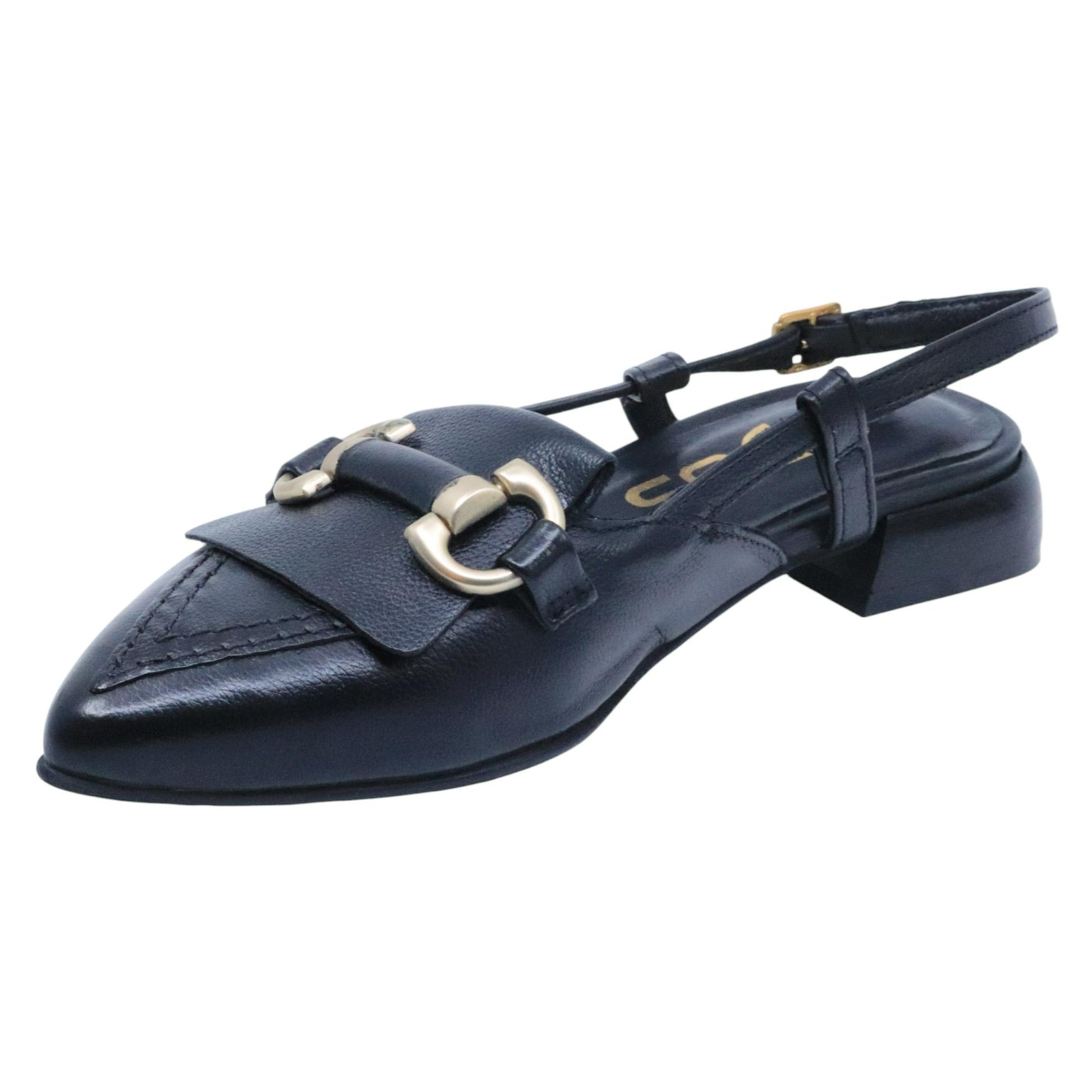 Slingback donna Mjus T98103 in pelle nera 