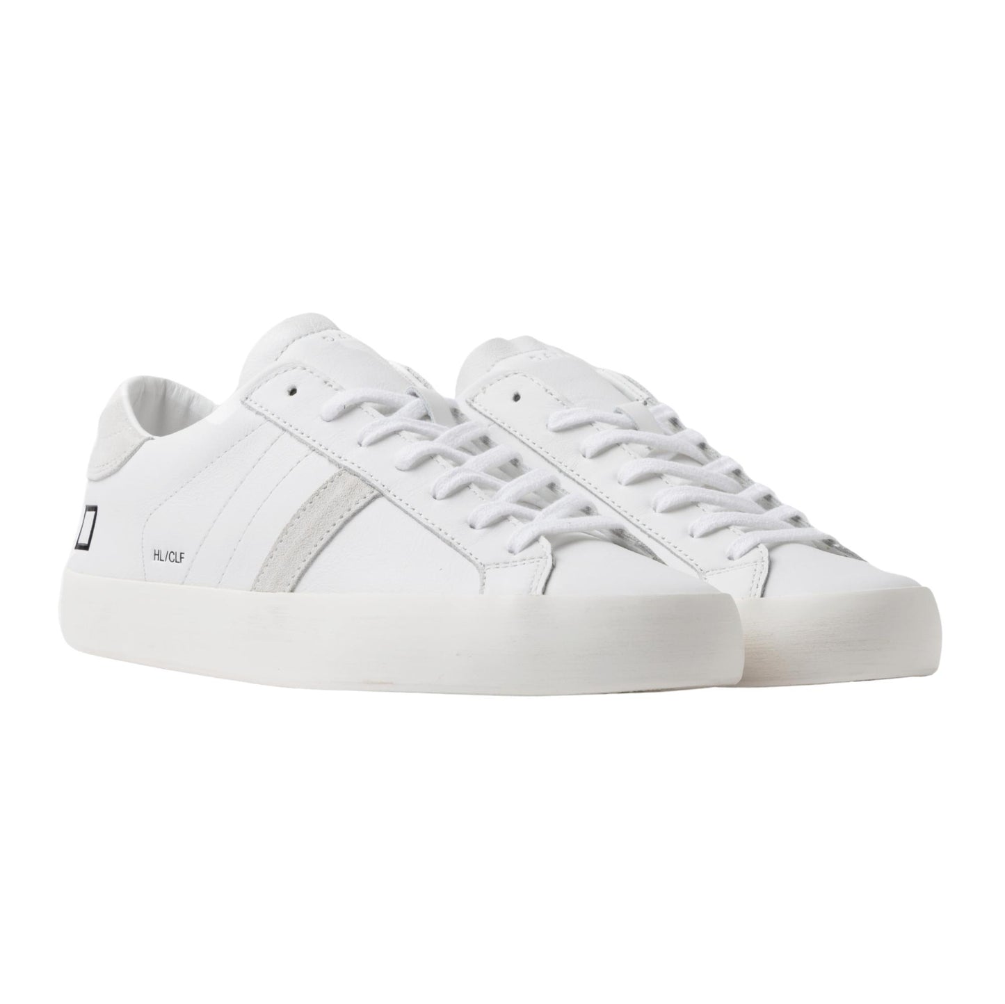 D.A.T.E. Hill Low Calf HL-CA-WH sneaker donna in pelle bianca 
