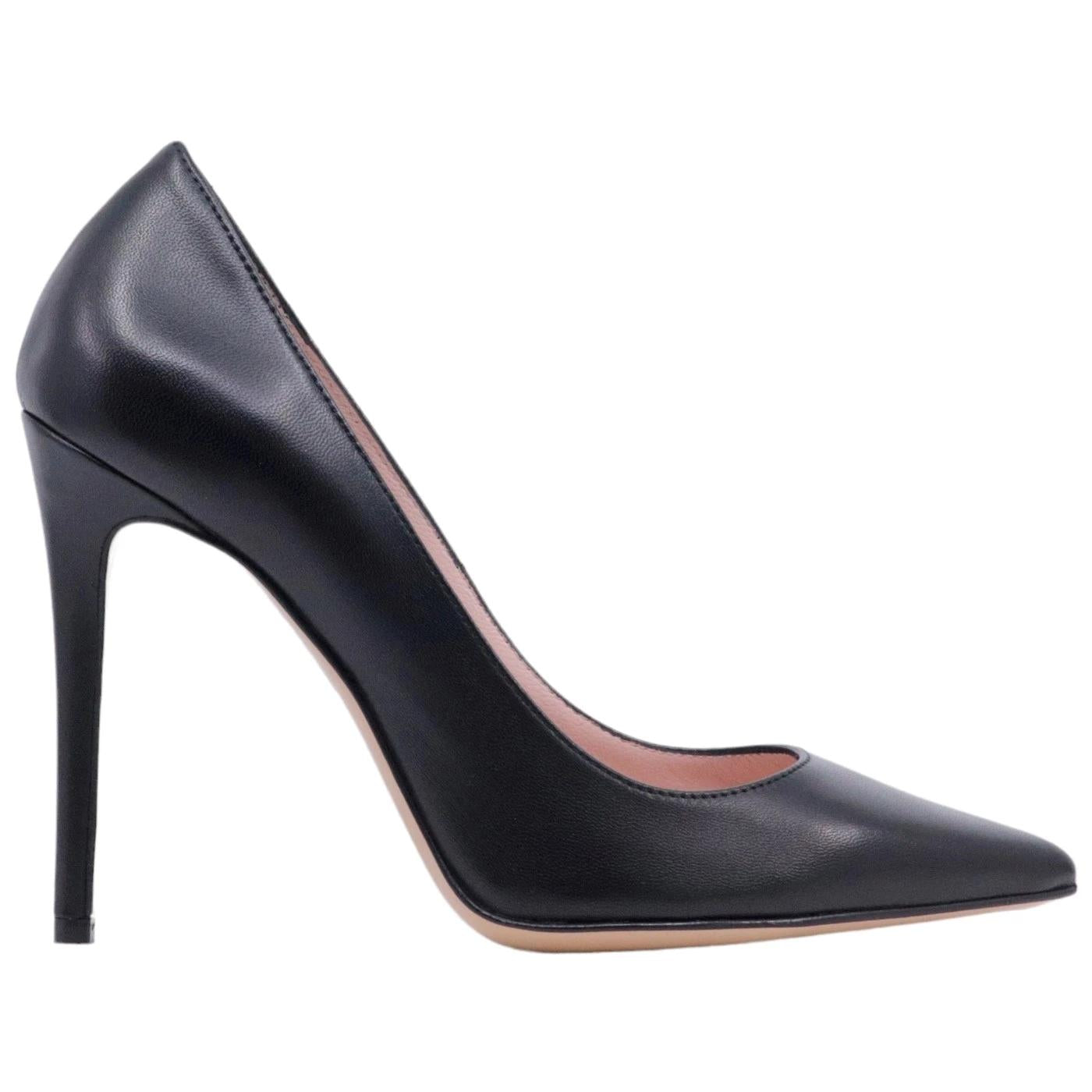 Décolleté donna Anna F 1394 in elegante pelle di colore nero 