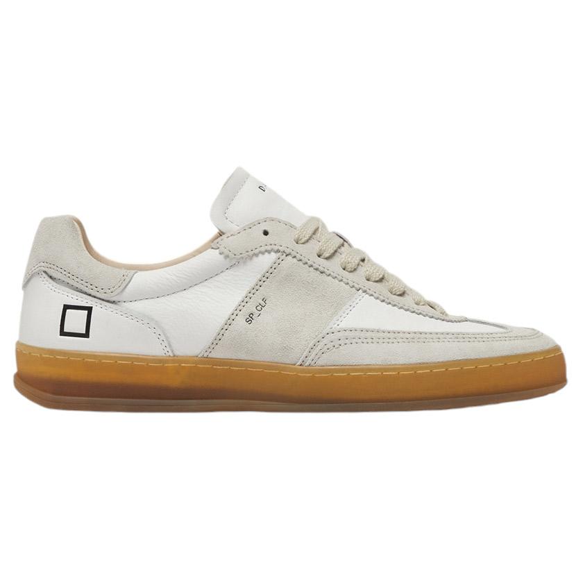 DATE Sporty Calf White SL CA WH sneaker uomo in pelle bianca 