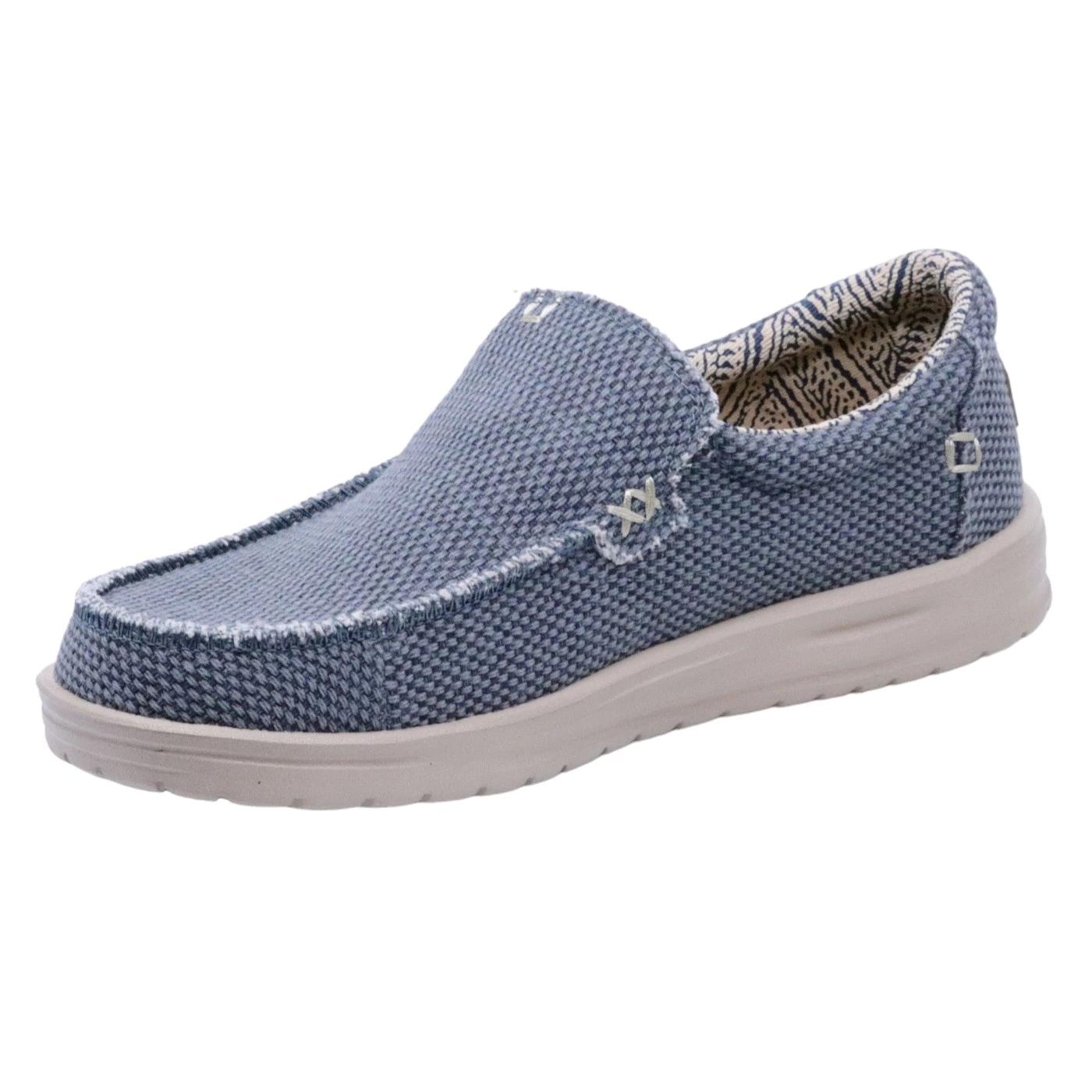 Hey Dude Mikka Braided sneaker slip on uomo in blu 