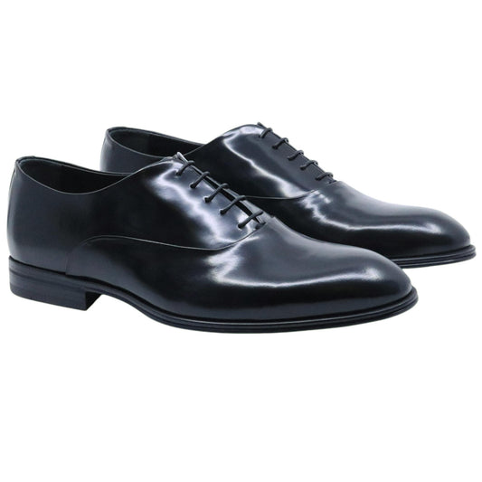 Scarpa Oxford uomo Corvari in pelle spazzolata nera 