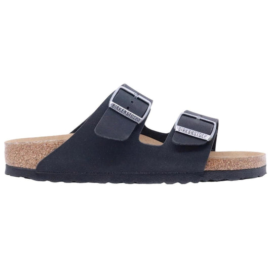 Birkenstock Arizona Vegan Birko-Flor Nubuck Black sandalo uomo donna narrow fit 